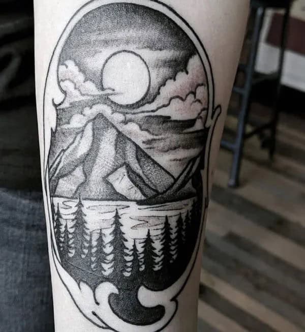 Mountain Scene Tattoo