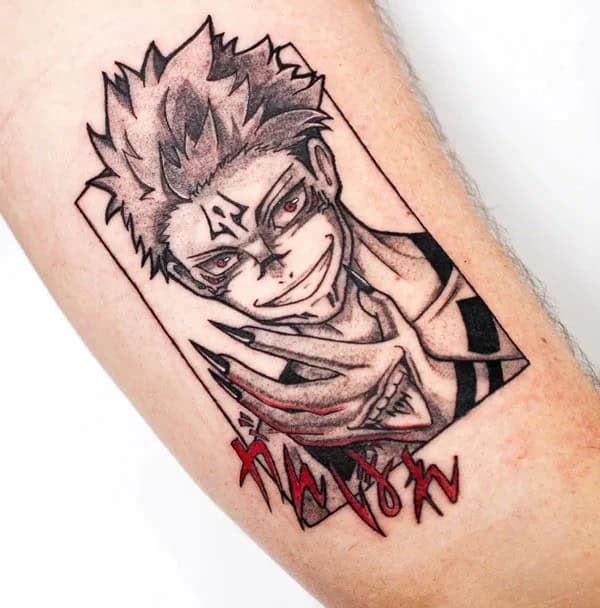 “Jujutsu Kaisen” Neck Tattoo