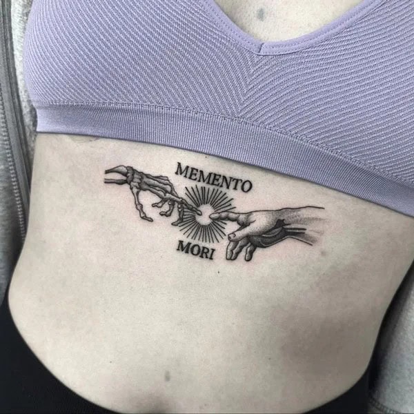 Memento Mori Sternum Tattoo