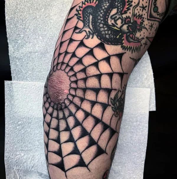 Spider Web Prison Tattoo