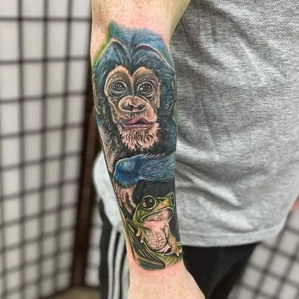 Monkey Face Tattoo