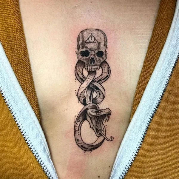 Death Eater Sternum Tattoo