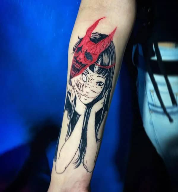 Geometric Junji Ito Tattoo