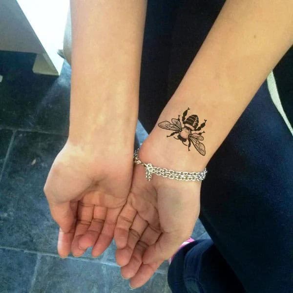 Bee Wrist Tattoo