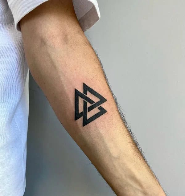 Valknut Forearm Tattoo