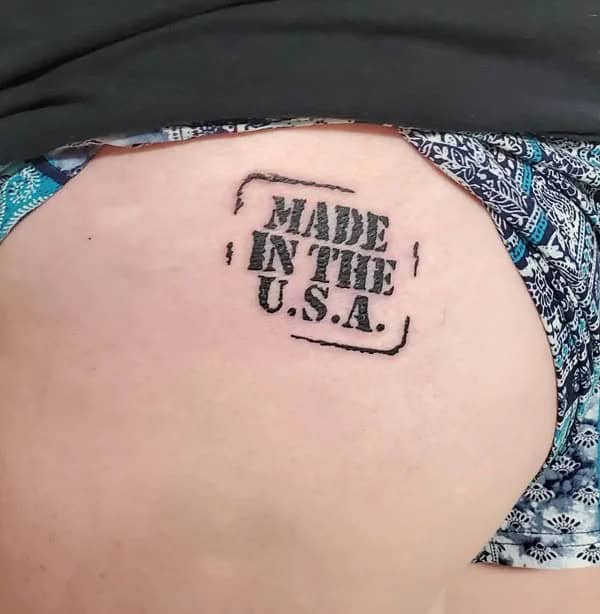 Bite Me Butt Tattoo