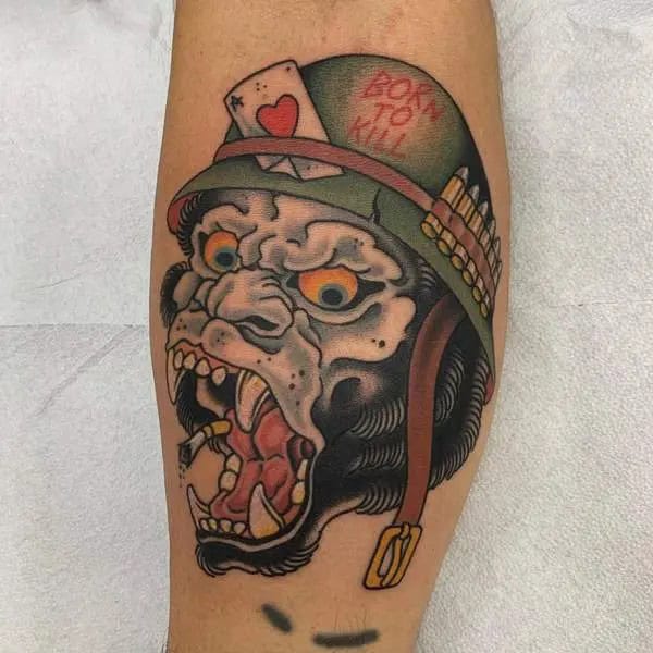 Gorilla Warrior Tattoo