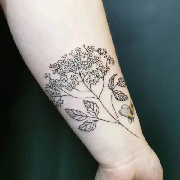 Tropical Leaf Tattoo