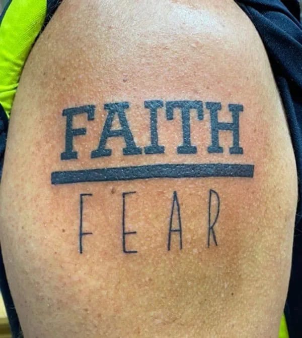 “Faith Over Fear” Cancer Tattoo