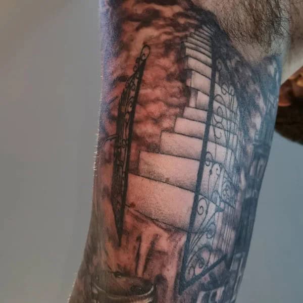 Gates of Heaven Bicep Tattoo