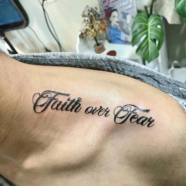 “Faith Over Fear” Cancer Tattoo