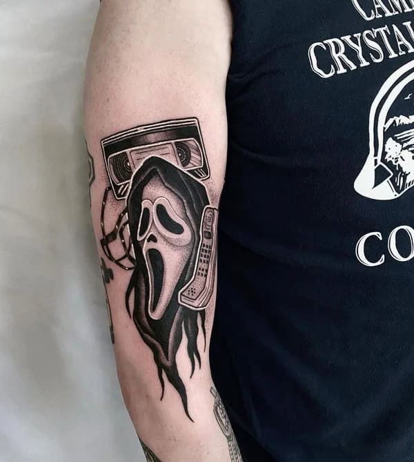 Scream Wrist Tattoo