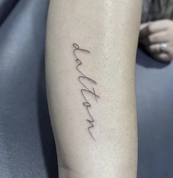 Forearm Name Tattoo