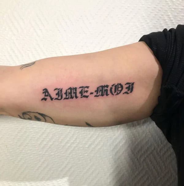 Gothic Font Tattoo