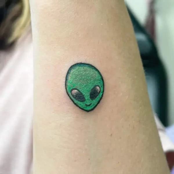 Green Alien Tattoo