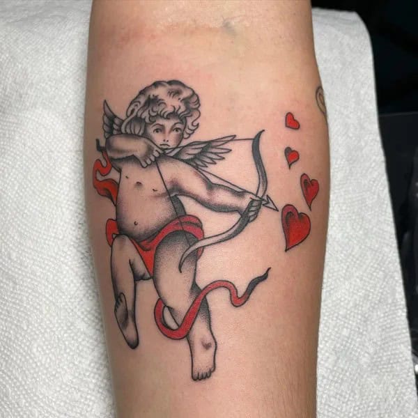 Traditional Cupid Tattoo