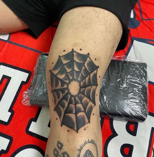 Spider Web Prison Tattoo