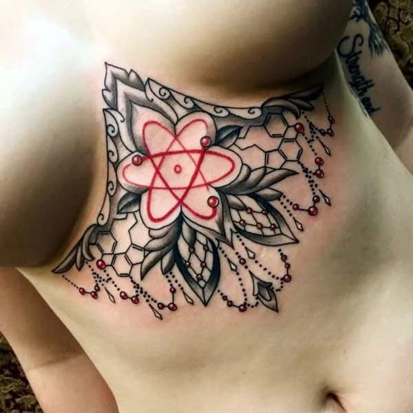 Lace Under Breast Tattoos