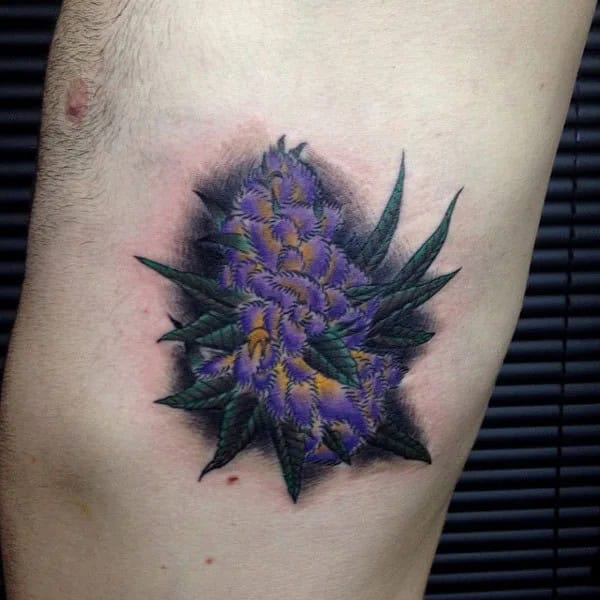 Weed Floral Tattoo