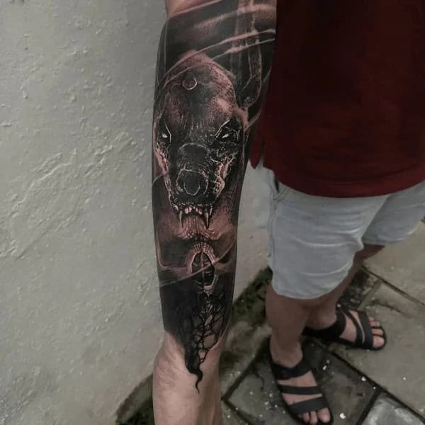 Anubis Forearm Tattoo