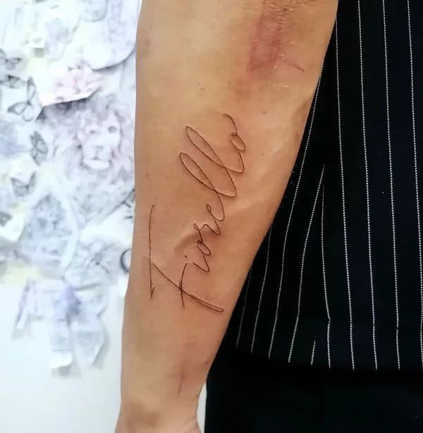 Forearm Name Tattoo