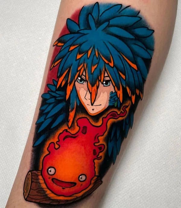 Sleeve Howl’s Moving Castle Tattoo