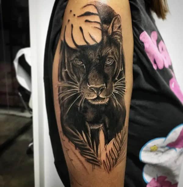 Black Panther Arm Tattoo