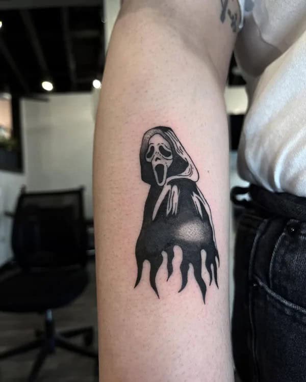 Ghostface Tattoo On Arm