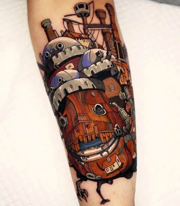 Sleeve Howl’s Moving Castle Tattoo