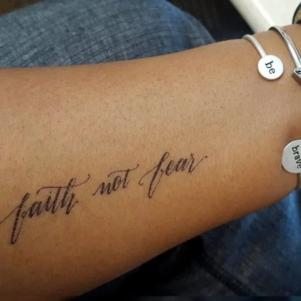 “Faith Over Fear” Cancer Tattoo