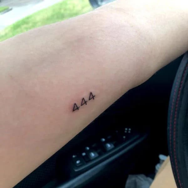 444 Forearm Tattoo