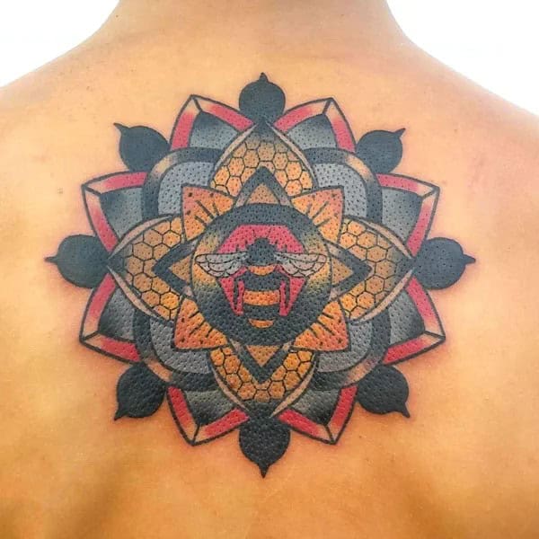 Mandala Bee Tattoo