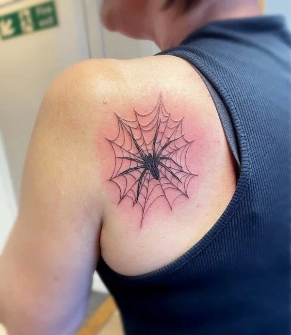 Spider Web Prison Tattoo