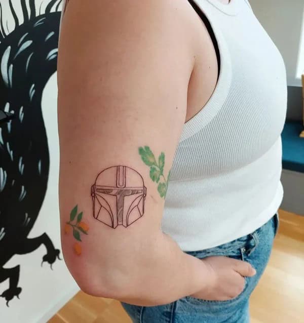 Mandalorian Helmet Tattoo