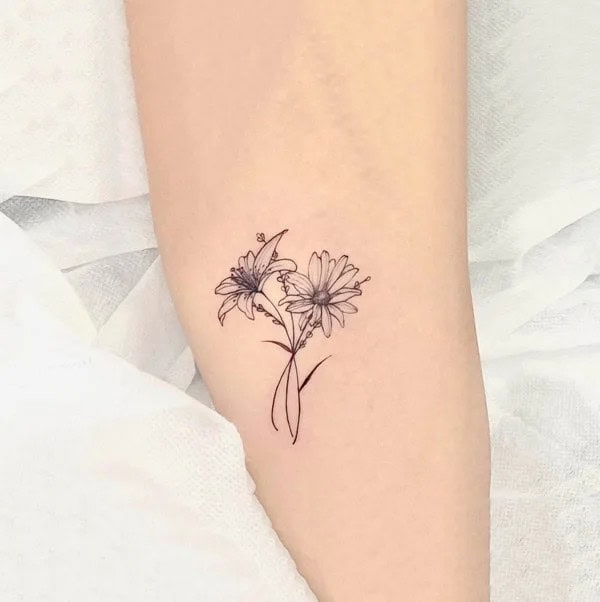 Small Tiger Lily Tattoo