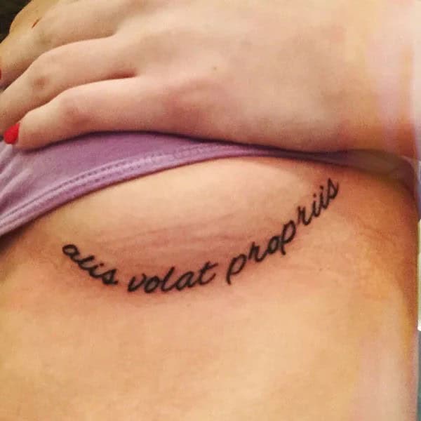 Under Breast Tattoo Quotes