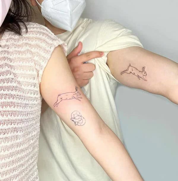 Siblings Rabbit Tattoo