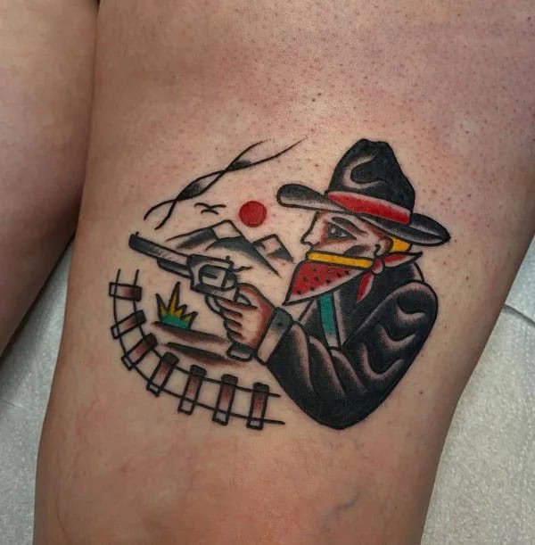 Traditional Cowboy Tattoo