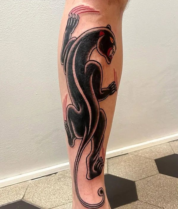 Black Panther Arm Tattoo