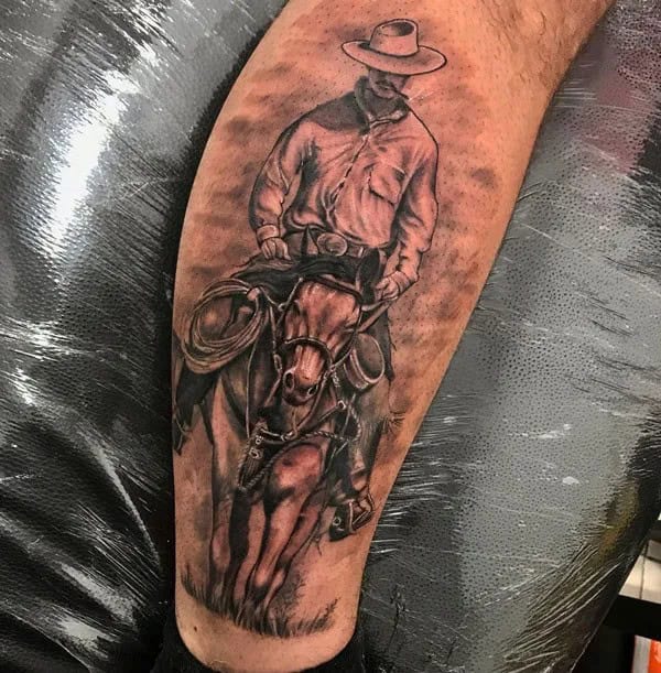 Western Cowboy Tattoo