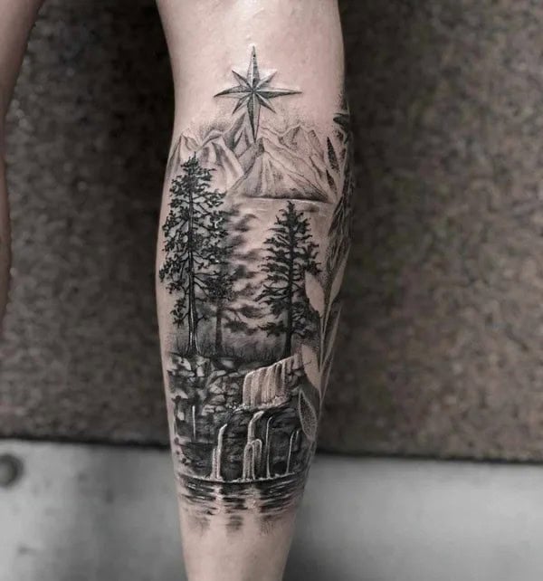 Nature Compass Tattoo