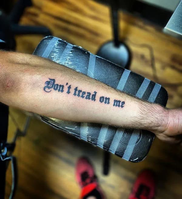 “Don’t Tread On Me” Back Tattoo