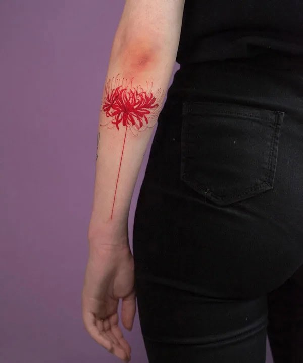 Demon Slayer Spider Lily Tattoo