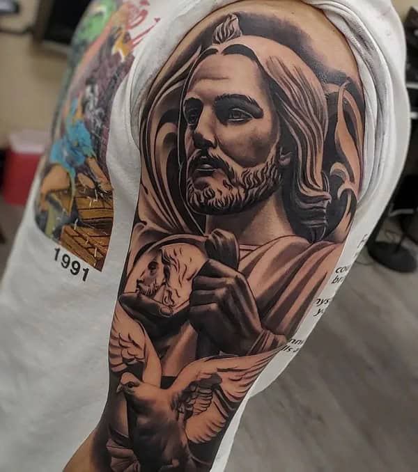 San Judas Flag Tattoo