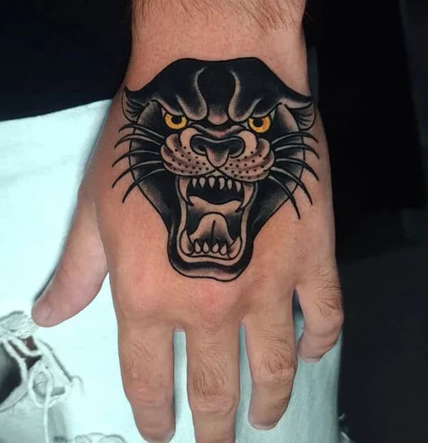 Black Panther Arm Tattoo