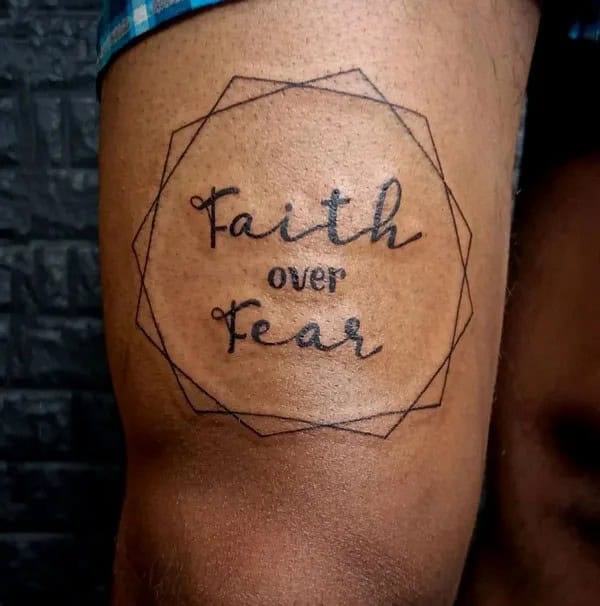 “Faith Over Fear” Cancer Tattoo