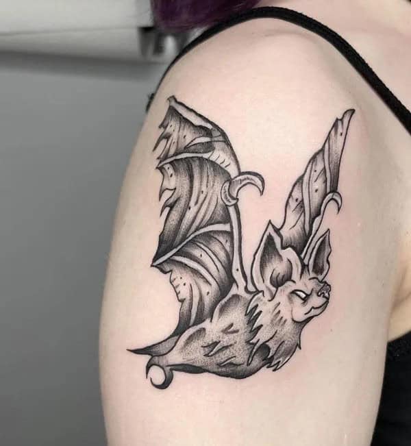 Bat Tattoo On Hand