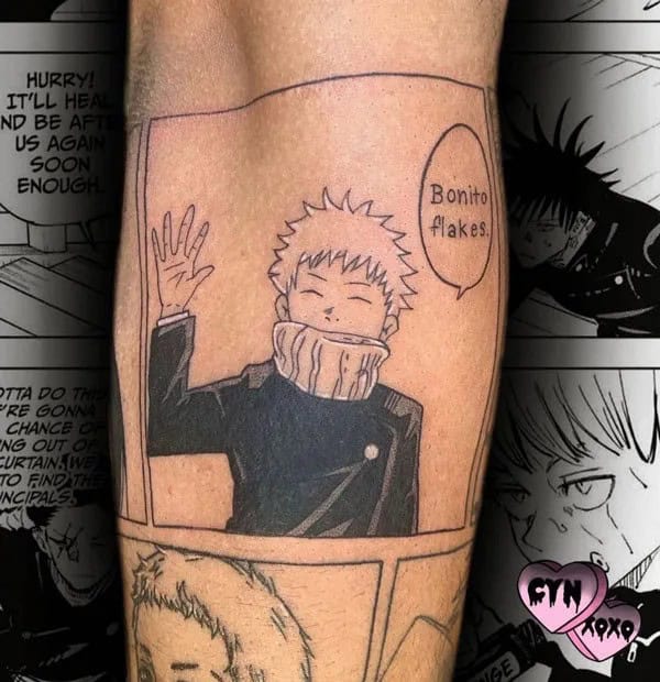 “Jujutsu Kaisen” Neck Tattoo