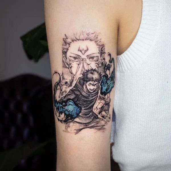 “Jujutsu Kaisen” Neck Tattoo