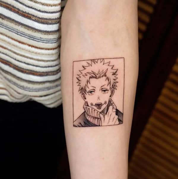 “Jujutsu Kaisen” Neck Tattoo